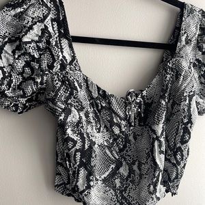 Animal print urban outfitters top